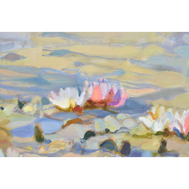 Valery Bayda, Water Lilies, 2019, Oil Painting on Canvas, in Very Good conditions. Designed from 2000 This piece has an...