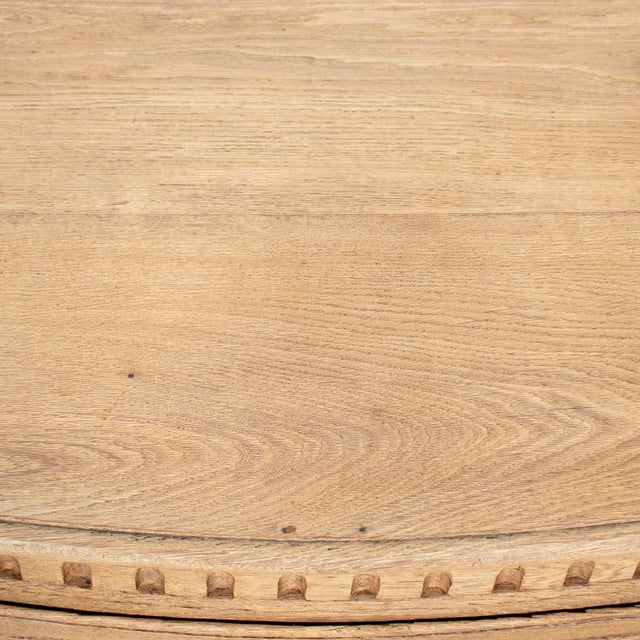 19th Century French Louis XVI Style Serpentine Front Bleached Oak Commode For Sale - Image 10 of 17