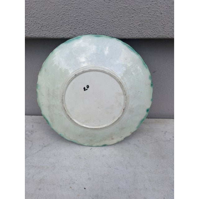 Orchies French Majolica Daisy Plate Orchies, Circa 1890 For Sale - Image 4 of 5
