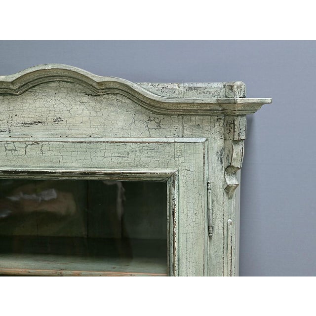 Painted Wooden Glass Bonnetière For Sale - Image 6 of 18