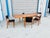 1960s Danish Modern Teak & Vinyl Dining Set of 6 For Sale - Image 4 of 12