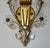Early 20th Century Banci Gilt & Silvered Bronze Sconces, Italian With Rock Crystal Floral Motif Design -Pair For Sale - Image 14 of 18