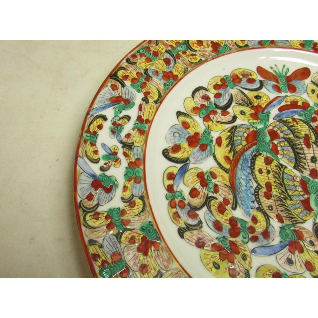 Chinese Thousand Butterfly Porcelain Plate For Sale In San Francisco - Image 6 of 10