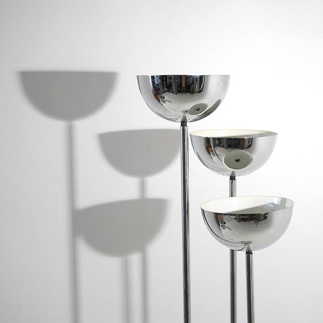 Metal 3-Stem Floor Lamp from Lamperti, 1970s For Sale - Image 7 of 16