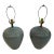 Mid-Century Modern Grey Blue Pottery Table Lamps -A Pair For Sale