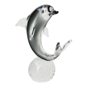 Signed Art Glass Dolphin