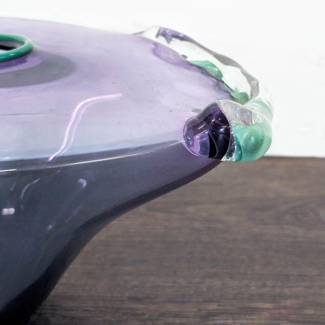 Grant W. Miller Hand Blown Glass Bowl For Sale - Image 4 of 5