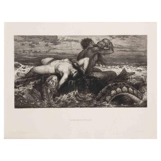 After Arnold Böcklin, Meeresidylle, Etching, Early 20th Century For Sale