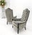Pair of Tall Tufted Backs Black Lacquer Frames Decorative Arm Chairs Thrones For Sale - Image 10 of 16