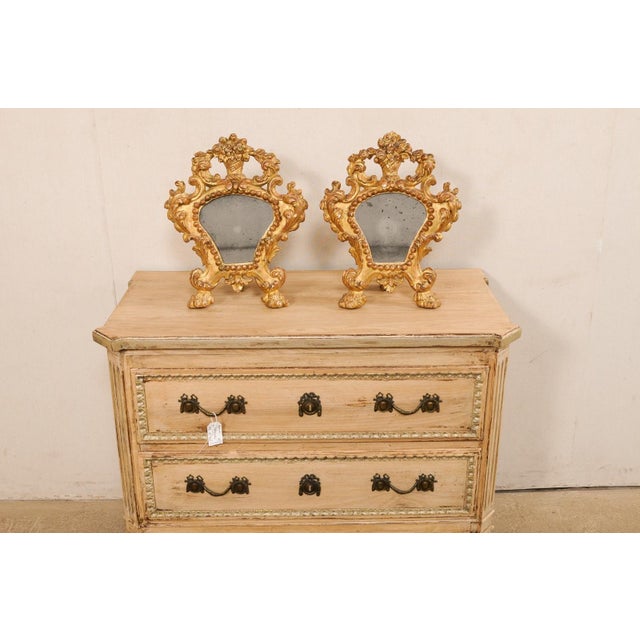 Rococo 19th Century Italian Rococo Gilt Wood Mirror Decorations - A Pair For Sale - Image 3 of 11
