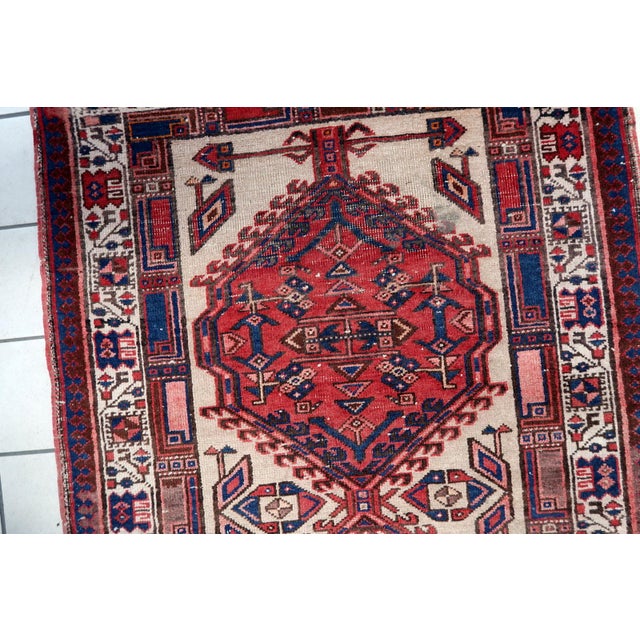 Persian 1920s, Handmade Antique Persian Serab Runner 3.3' X 10.6' For Sale - Image 3 of 11