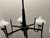 Black Italian Opaline Bronze Chandelier, 1950s For Sale - Image 8 of 14