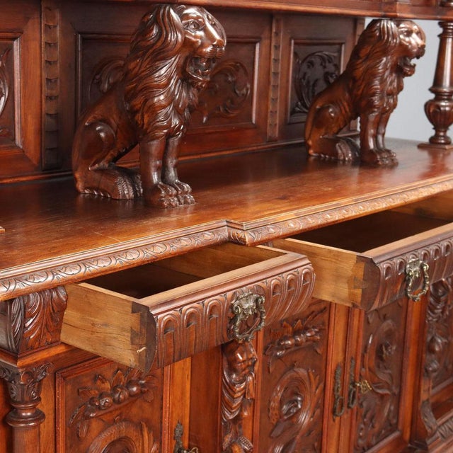Brown Neo-Renaissance Style Sideboard For Sale - Image 8 of 16