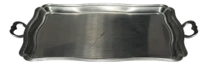 Silver Stainless Steel Serving Tray by Guy Degrenne, 1980s