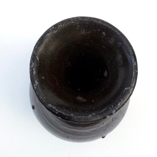 Brown Antique Pear-Shaped Honan Ware Vase For Sale - Image 8 of 9