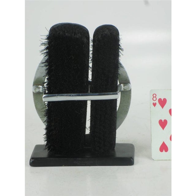 Brush Horse Head Bronze Chromed Holder Lather & Real Hair Art Deco, 1935 For Sale - Image 12 of 12