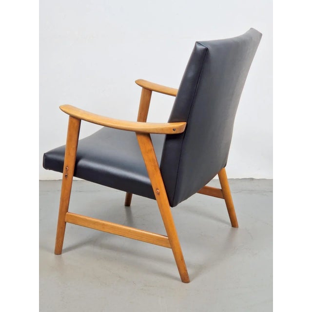 Black Vintage Armchair from De Ster Gelderland, 1960s For Sale - Image 8 of 11