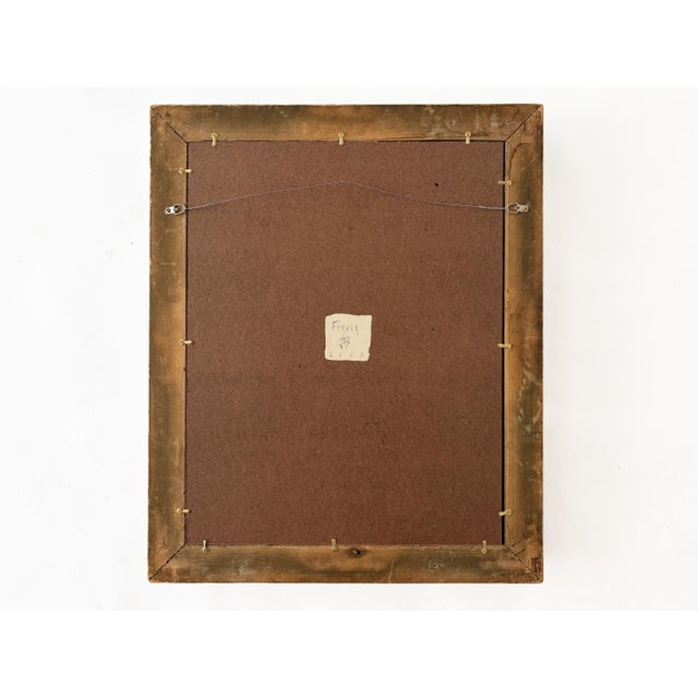 “Fervor” Red Abstract Art in Antique Frame, Transitional Living Room Art by JTS For Sale - Image 12 of 12