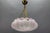 Art Deco White and Pink Marbled Glass and Brass Pendant Light, 1930s For Sale - Image 16 of 18