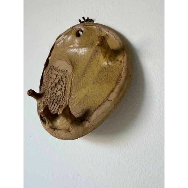 Vintage Organic Handmade Abstract Studio Pottery Wall Sculpture, Unsigned For Sale In Miami - Image 6 of 12