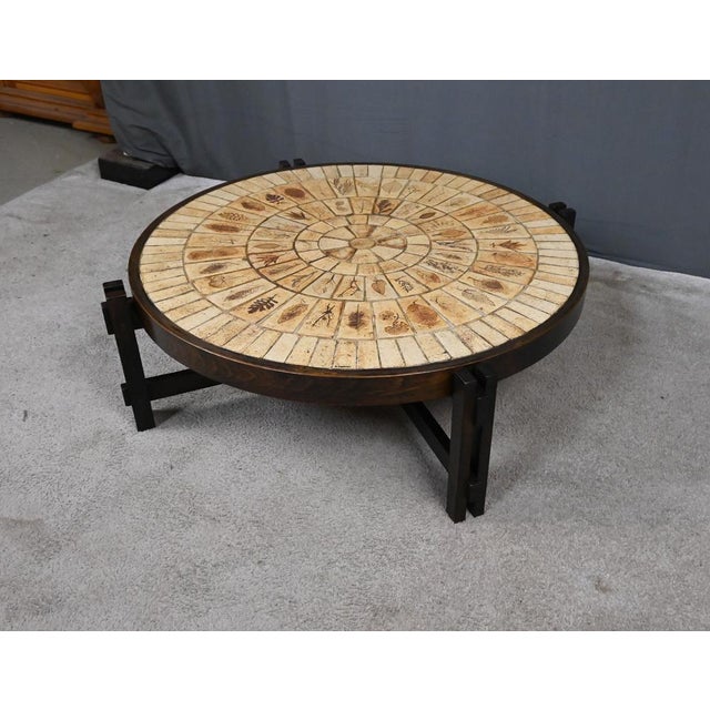 Roger Capron Les Herbiers Coffee Table by Roger Capron for Vallauris, 1960s For Sale - Image 4 of 18