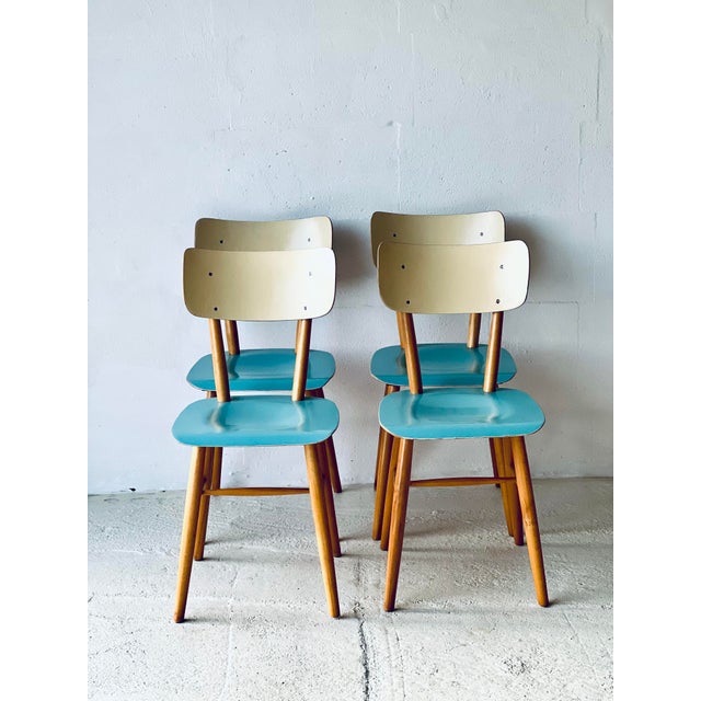 Dining Chairs from Ton, 1960s, Set of 4 For Sale - Image 5 of 18