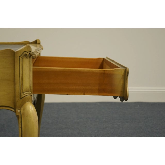 John A. Colby & Sons French Provincial Pickled Wood 25" Square Accent End Table For Sale In Kansas City - Image 6 of 13