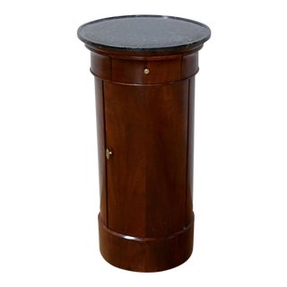 Empire Mahogany Bramble Veneer Stool For Sale
