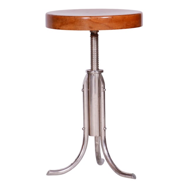 Bauhaus Stool in Beech attributed to Mücke Melder, 1930s For Sale