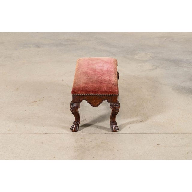 19th Century Queen Anne English Walnut Stool, 1870 For Sale - Image 9 of 15