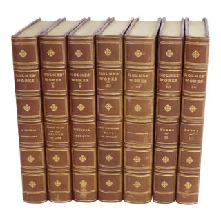 Antique Leatherbound Works by Holmes - Set 7 For Sale