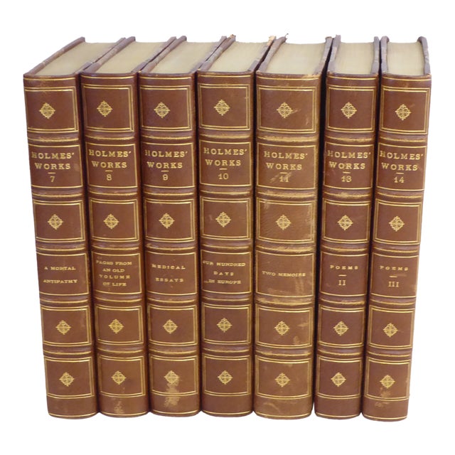 Antique Leatherbound Works by Holmes - Set 7 For Sale