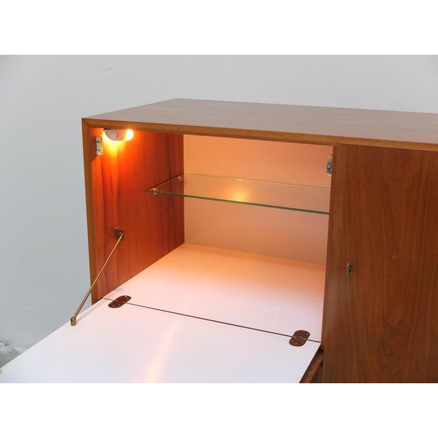 Walnut Abstracta Bar Cabinet by Jos de Mey for Van den Berghe-Pauvers, 1960s For Sale - Image 12 of 18