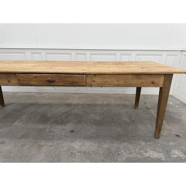 Wood Lyon Farmhouse Table in Fir and Oak, 1930s For Sale - Image 7 of 10