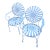 Pair Vintage Francois Carre Sunburst Armchairs, Attributed For Sale