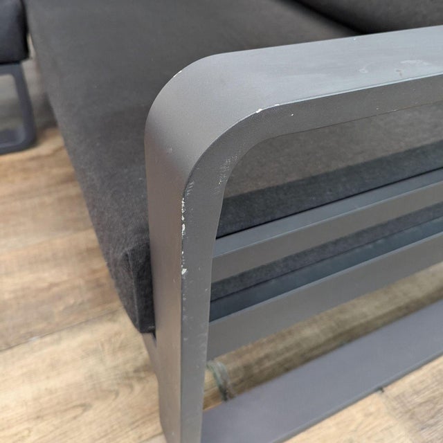 Metal Jardin De Ville Outfit Outdoor Sofa With Footstool For Sale - Image 7 of 12