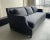 Modern Gray & Olive Green Alpaca Wool Slope Arm Sofa With Charcoal Cerused Oak Wood Base For Sale - Image 3 of 8