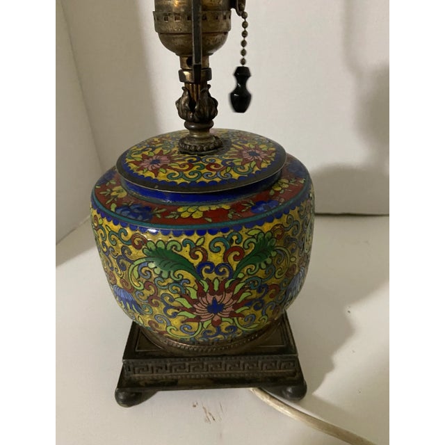 Blue Chinoiserie Asian BLue Table Lamp For Sale - Image 8 of 13