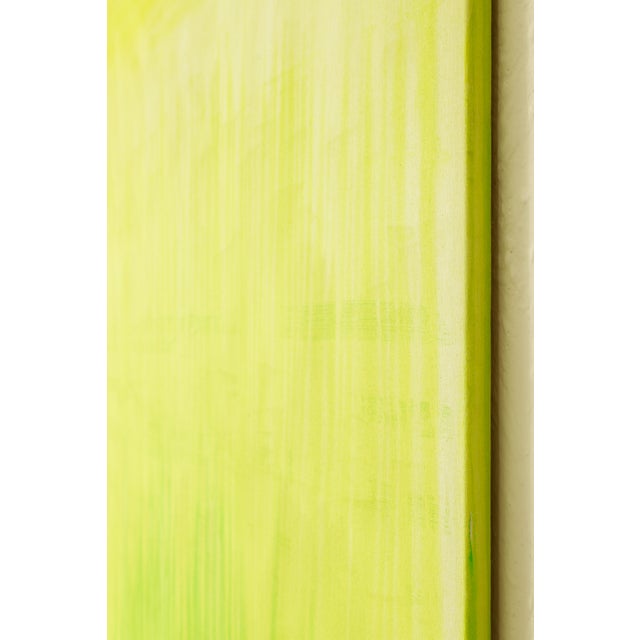 "Cold Showers (Lemon Lime)" Large Abstract Acrylic Painting by Simon Findlay For Sale - Image 4 of 12