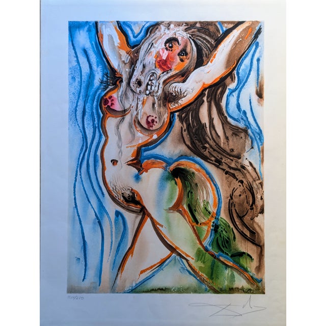 Salvador Dali, La Femme Cheval, 1971, Original Hand-Signed Color Lithograph For Sale