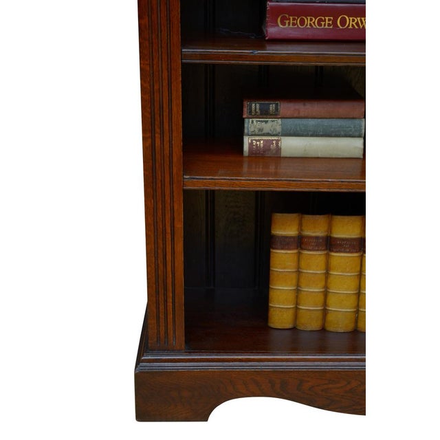 Wood Late Victorian Oak Open Bookcase, 1880s For Sale - Image 7 of 15