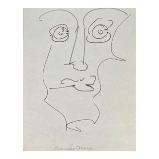 1960s Frank Wallace Portrait of Groucho Marx For Sale