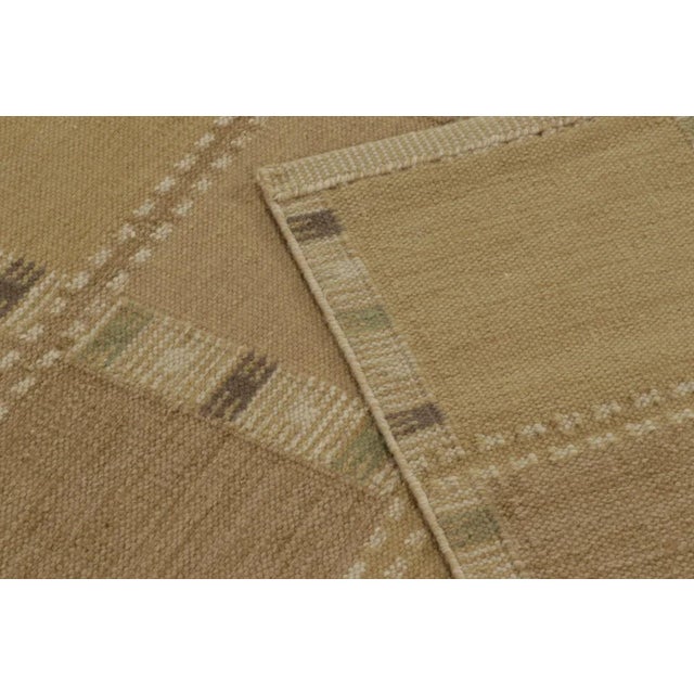 Rug & Kilim Scandinavian Style Custom Flatweave Rug With Geometric Design For Sale - Image 12 of 12