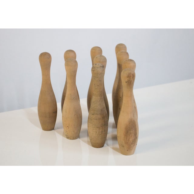 Small Bowling Pins With Wall Mount Stands Set of 10 Chairish
