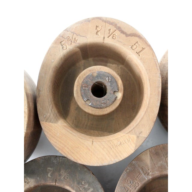 Collection of 8 Early 20th Century Wooden Millinery Hat Blocks For Sale - Image 14 of 17