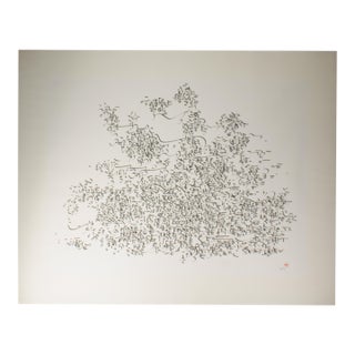 1957 Calligraphic Pen and Ink Drawing by Ulfert Wilke For Sale