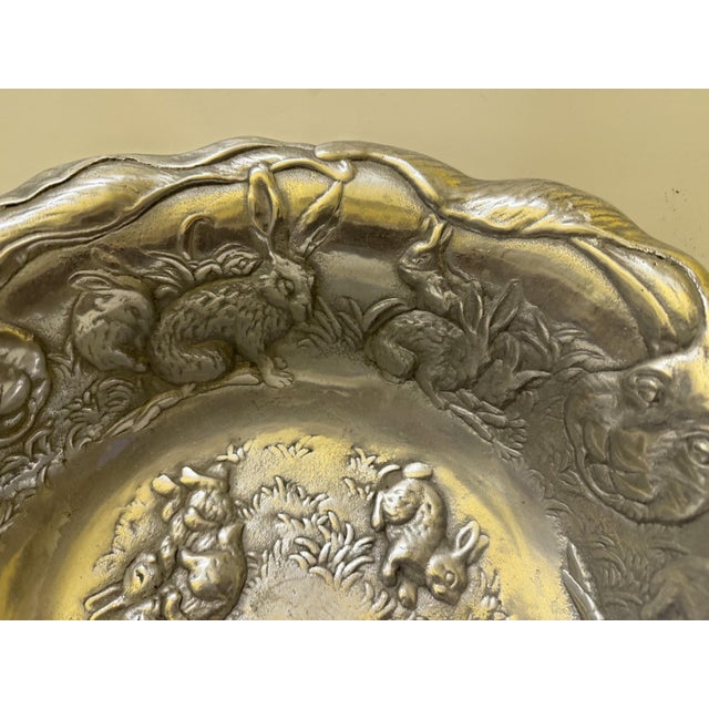 Vintage Aluminum Bunny Serving Set - Attributed to Arthur Court - 2 Pieces For Sale - Image 12 of 18