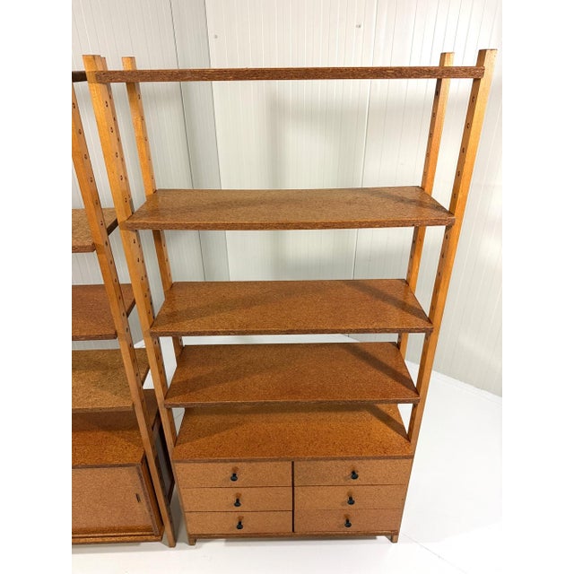 Pressed Wooden Bookcases, 1960s, Set of 2 For Sale - Image 17 of 18