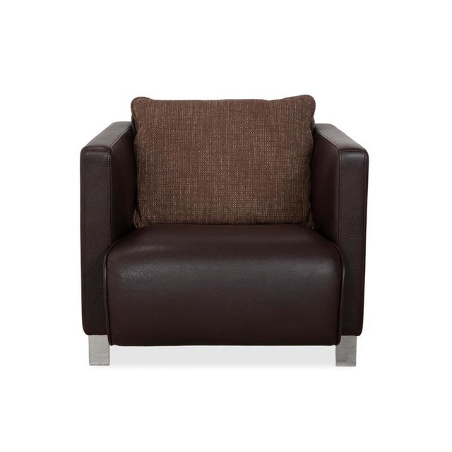 Model 6300 Armchair in Brown Leather from Rolf Benz For Sale - Image 11 of 15