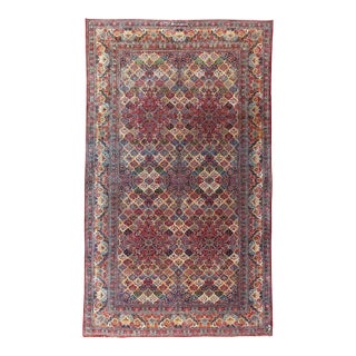 Early 20th Century Zabihi Collection Jewel Toned Signed Oversize Persian Kashan Rug - 10'3" x 17'3" For Sale